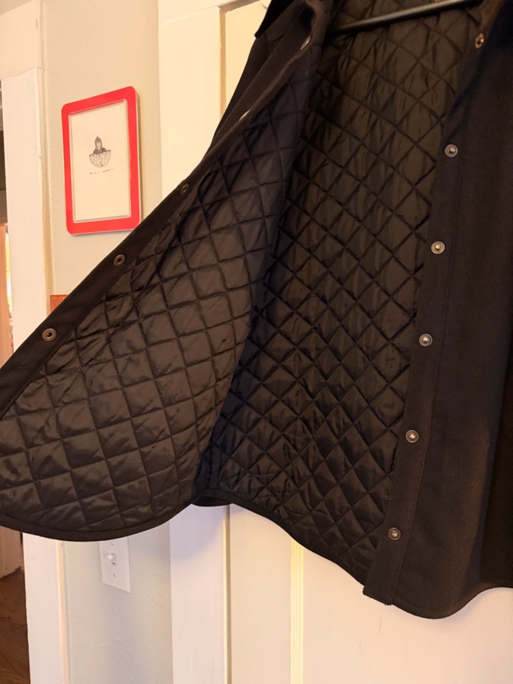Pendleton Black Quilt-lined Snap-Front Jacket - Picture 5 of 6